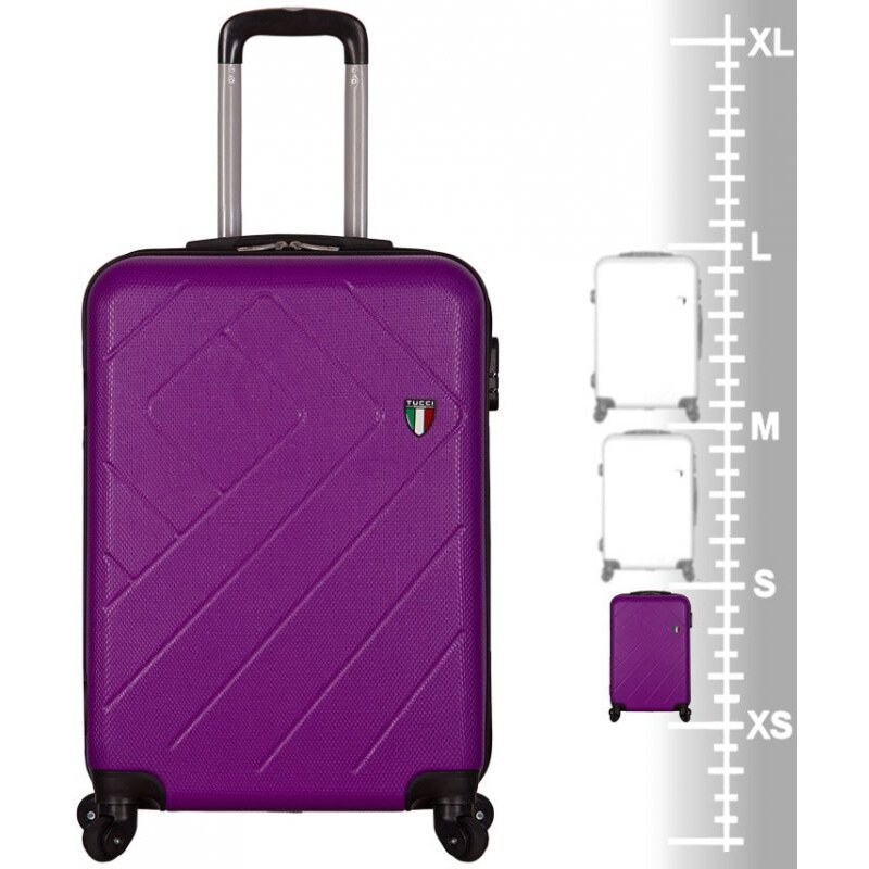 Kabinové zavazadlo TUCCI T-0108/3-S ABS - fialová