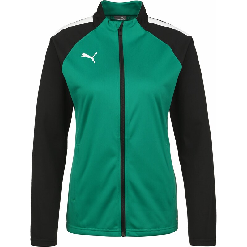 PUMA Sportovní bunda Team Liga zelená / černá / bílá