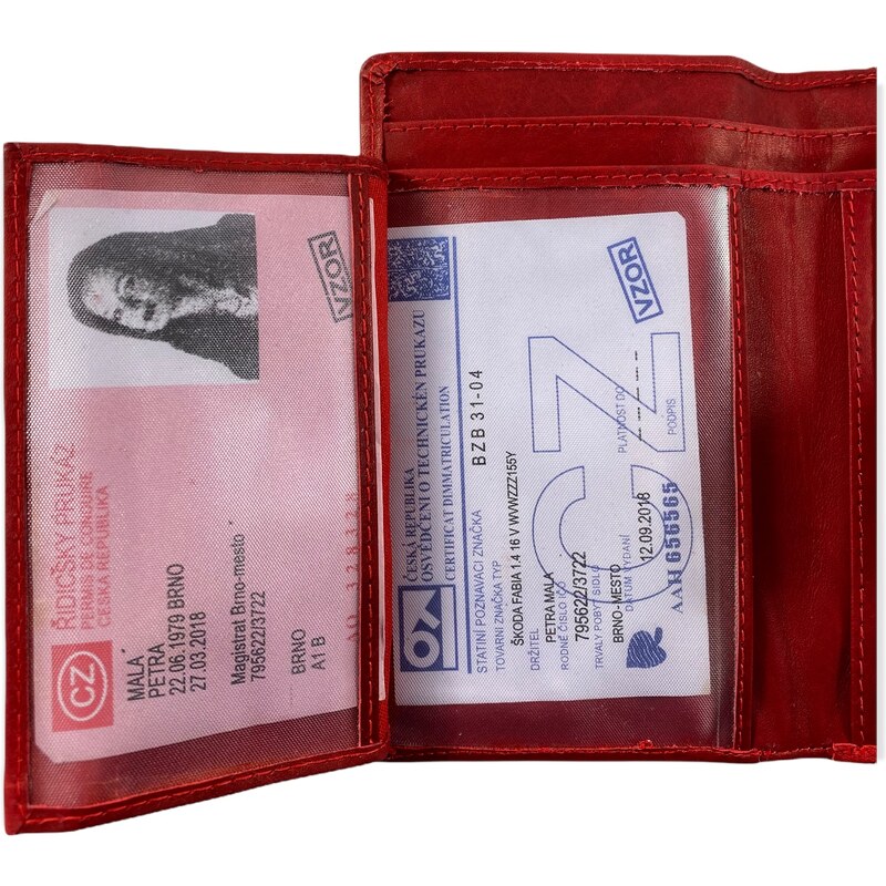 Loranzo Dámská kožená peněženka červená 4471