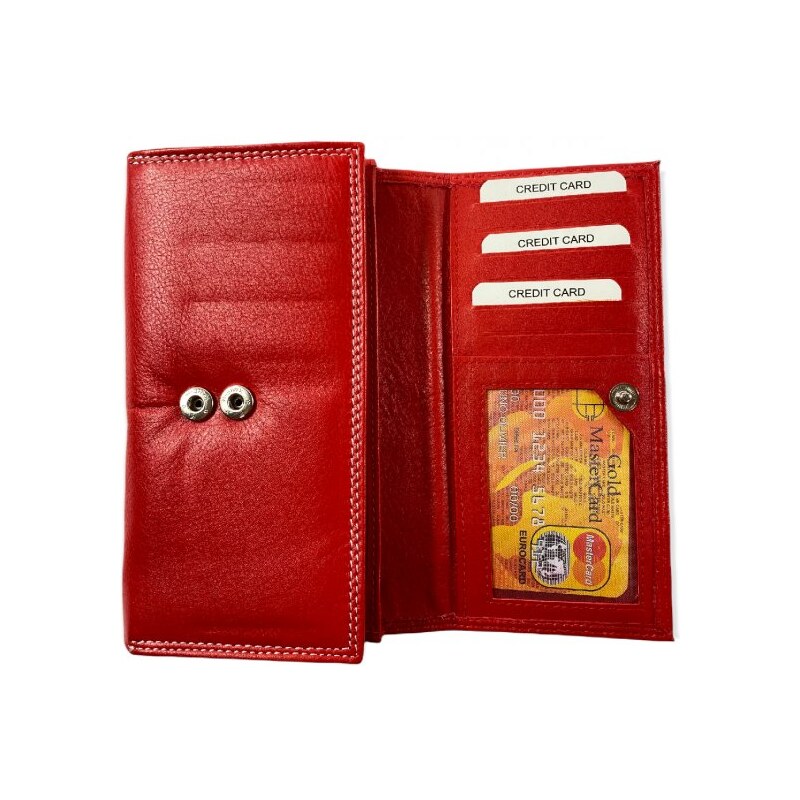 Tillberg Prostorná dámská kožená peněženka červená SR17502