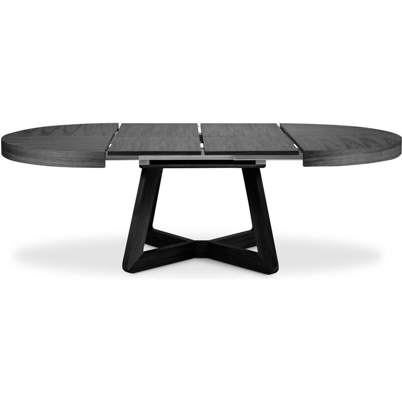 Černý dubový rozkládací jídelní stůl Windsor & Co Bodil 130-230 x 130 cm