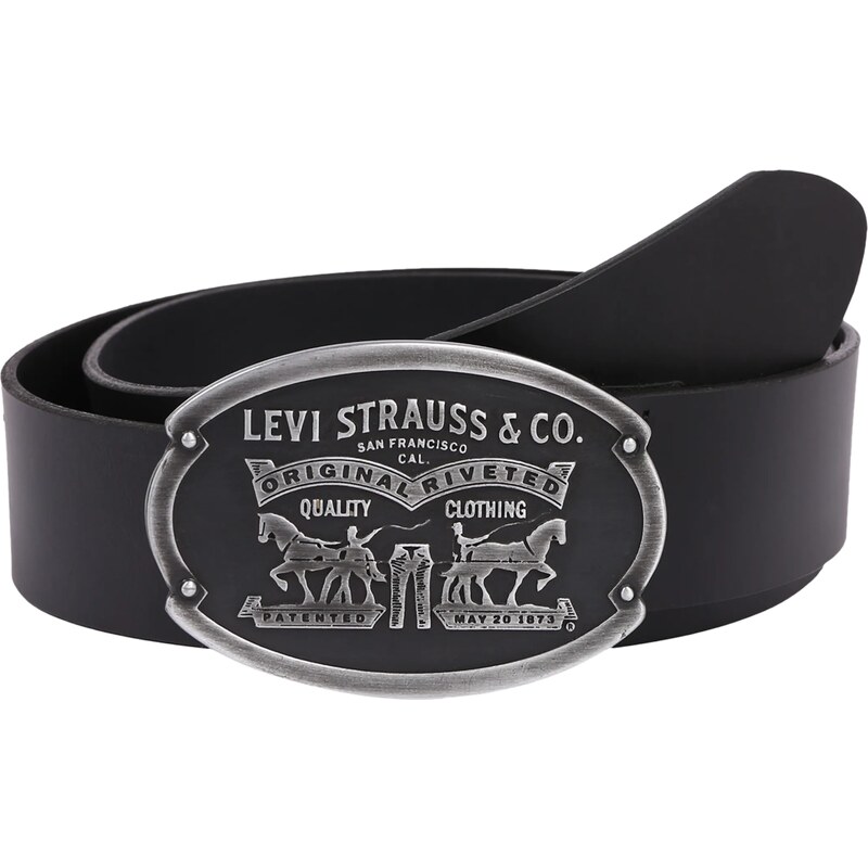LEVIS  Opasek Billy stříbrně šedá / černá