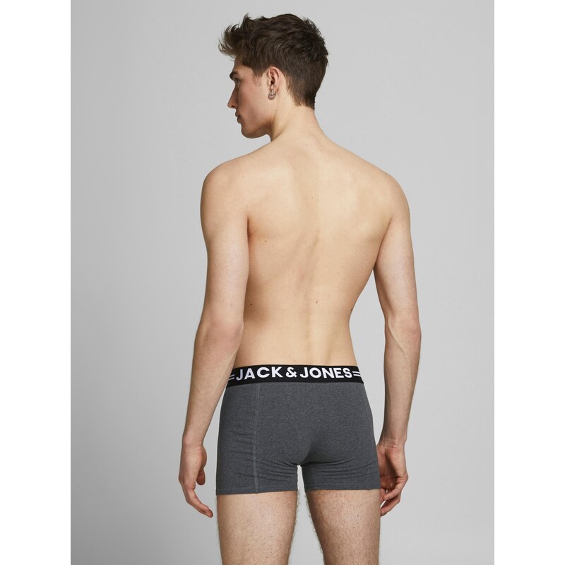 JACK & JONES Boxerky 'Lichfield' námořnická modř / oranžová / vínově červená