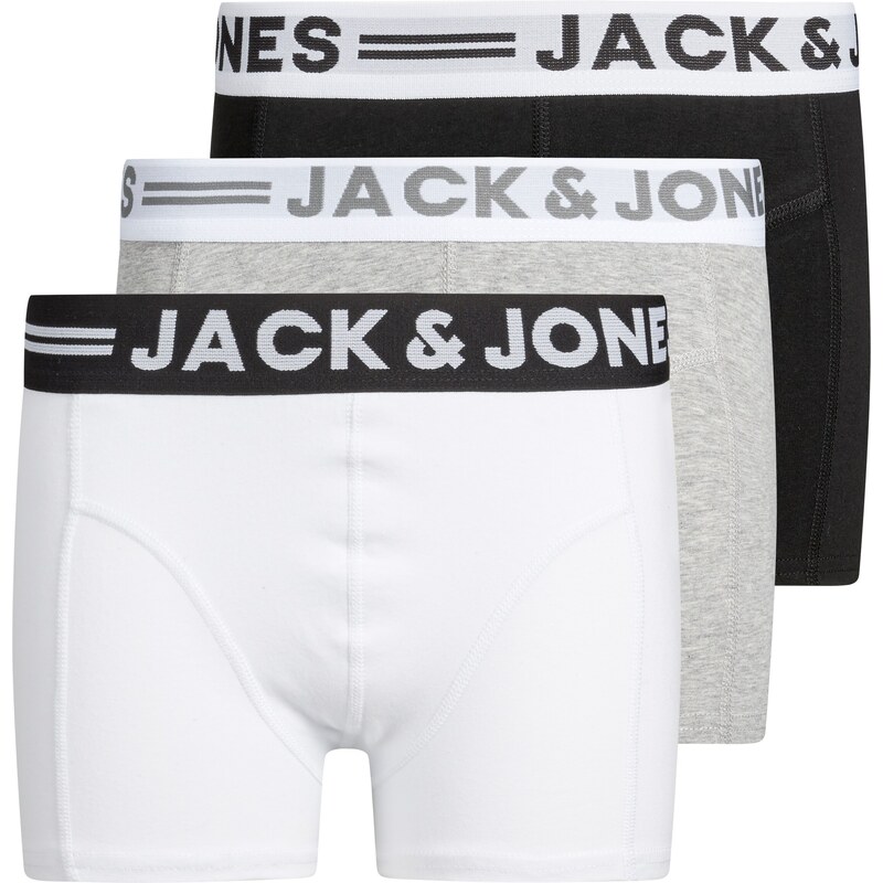 Jack & Jones Junior Spodní prádlo šedý melír / černá / bílá