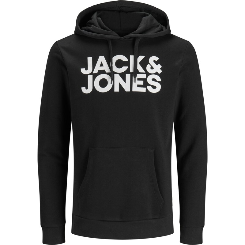 JACK & JONES Mikina antracitová / bílá