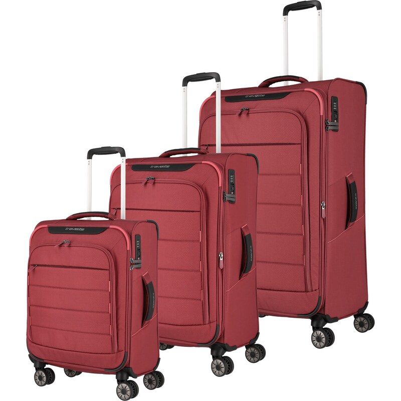 Sada cestovních kufrů Travelite Skaii 4w S,M,L Red 65728207