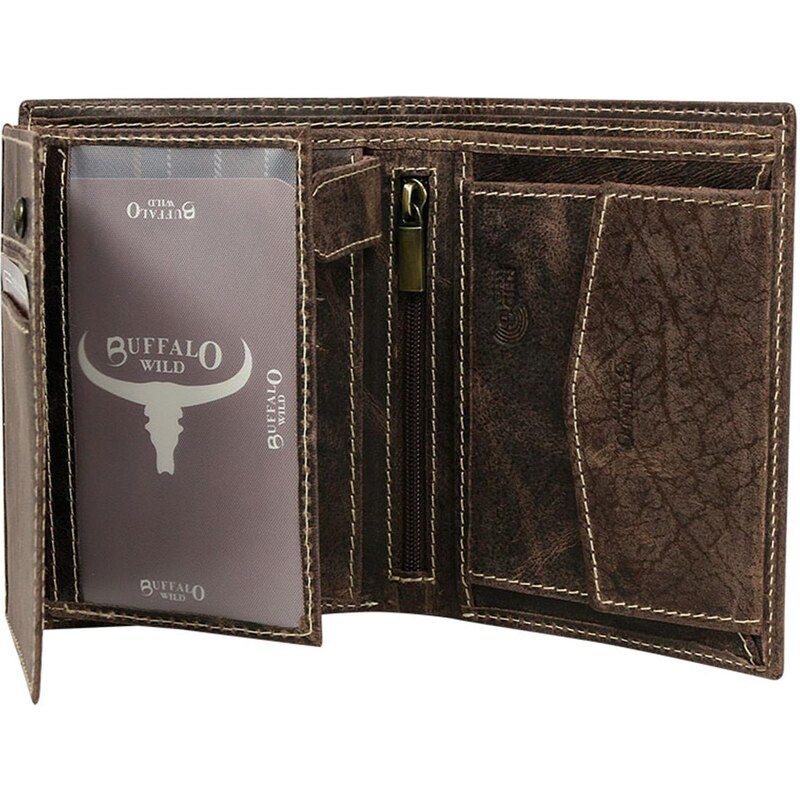 Pánská kožená peněženka Wild RM-04-BAW-T černá