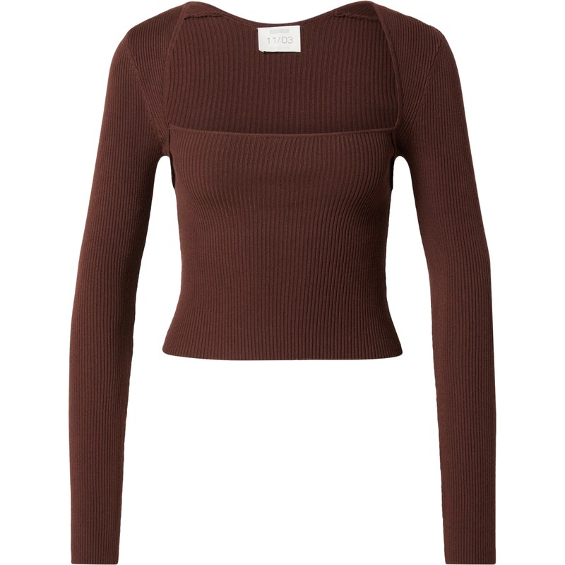 Kendall for ABOUT YOU Svetr Jale tmavě hnědá
