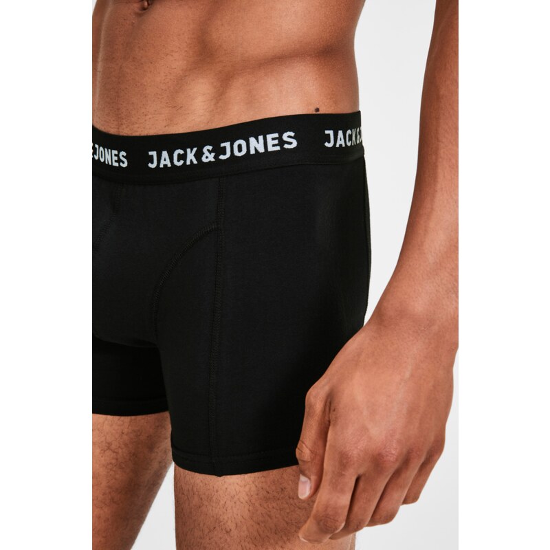 JACK & JONES Boxerky černá / bílá