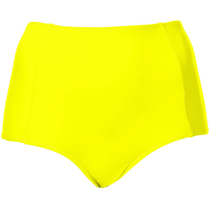 Topshop Lime High Waisted Bikini Pants