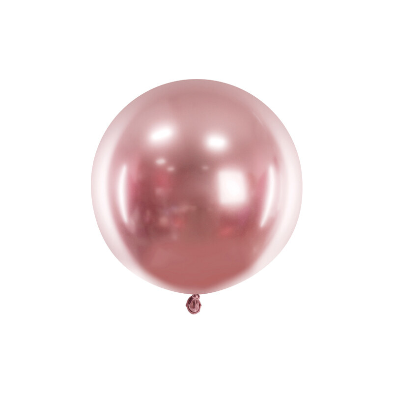 PartyDeco Balónek chromový růžovozlatý 60 cm