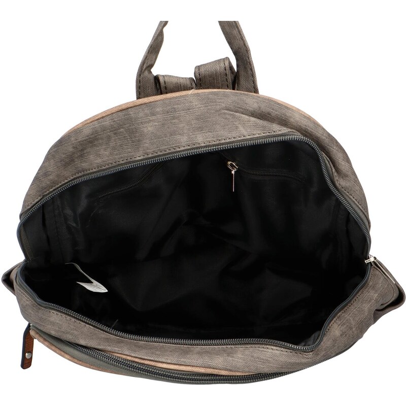 L&H Dámský koženkový batoh Goya, šedá