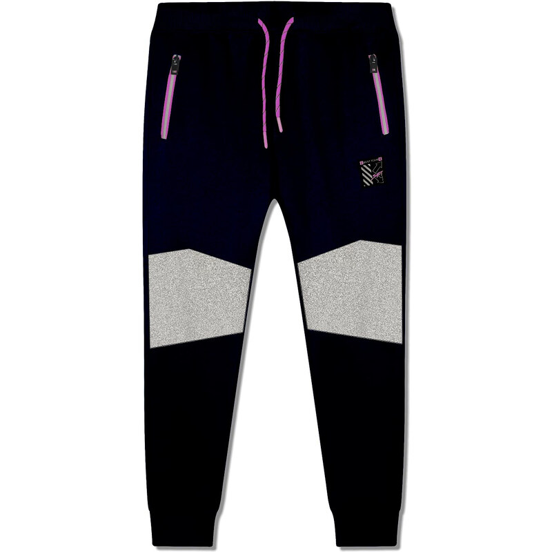 Softshellové tepláky KUGO LM5986 černé s růžovou