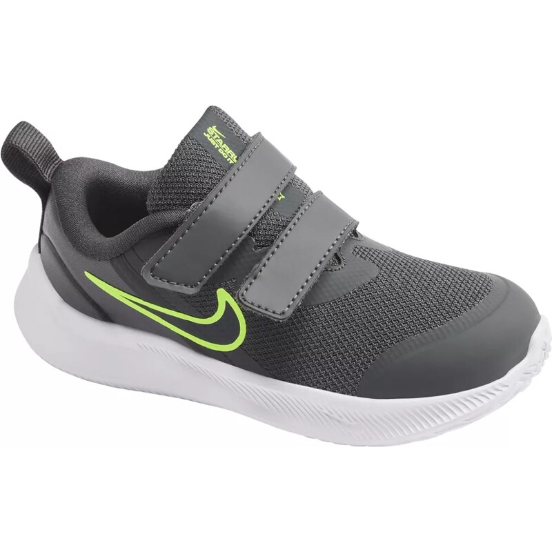 Šedo-černé dětské tenisky na suchý zip Nike - GLAMI.cz