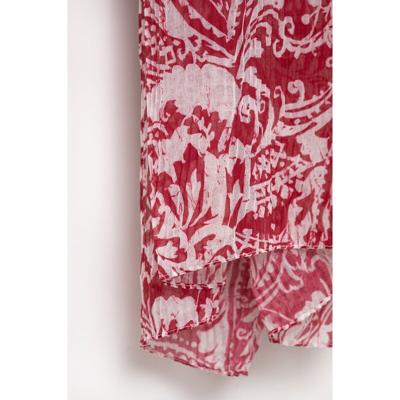Šála Lauren Ralph Lauren dámská, červená barva, vzorovaná