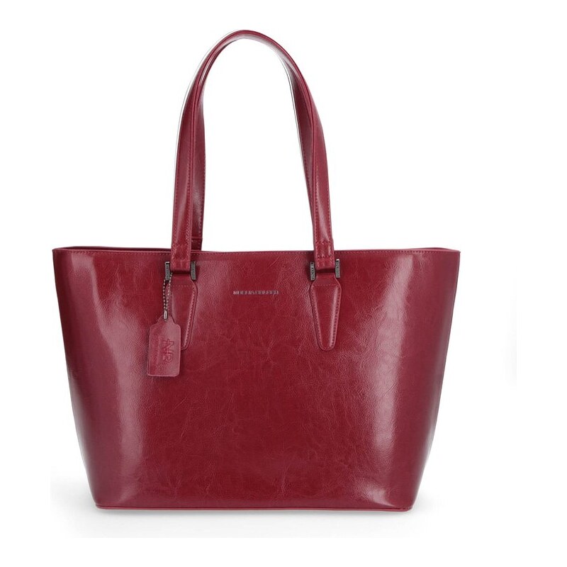 Elegantní shopper kabelka Famito NB 0047 TCV červená 108054070