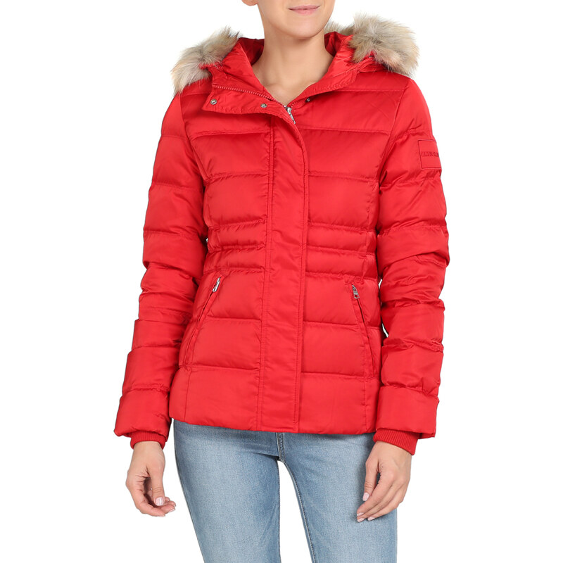 Calvin Klein dámská červená zimní bunda