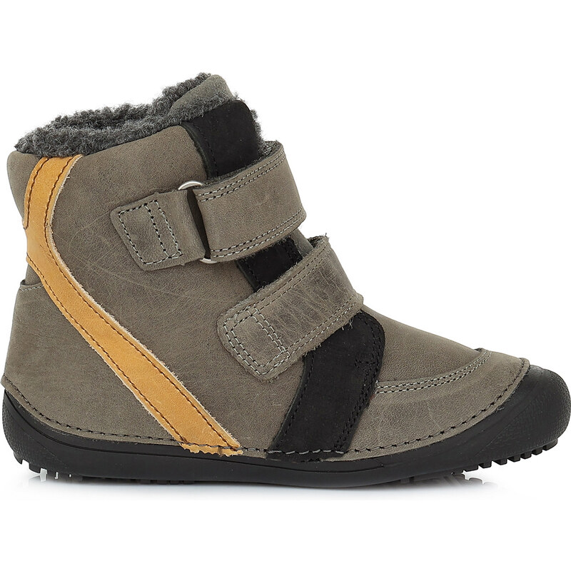 D.D. step chlapecké dětské celokožení zimní boty Barefoot W063-228