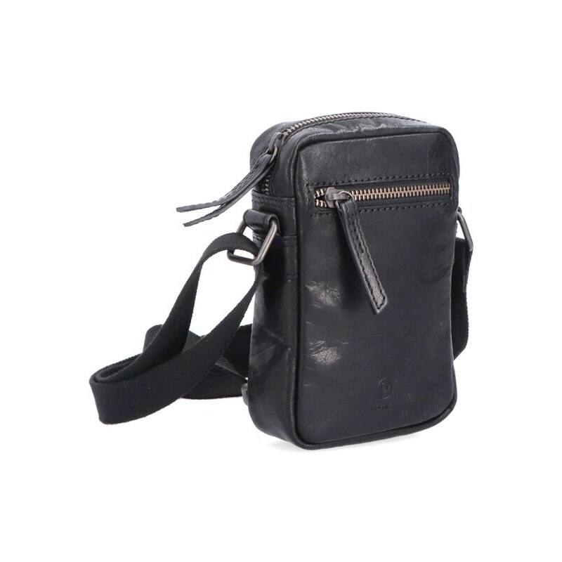 Kožená luxusní crossbody taška Famito 2220 Poyem C černá
