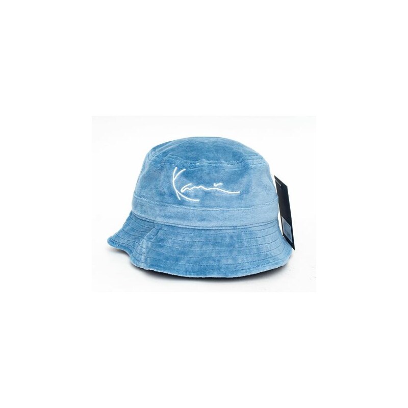 Klobouk Karl Kani Signature Velvet Bucket Hat KA213-046-1 Light Blue