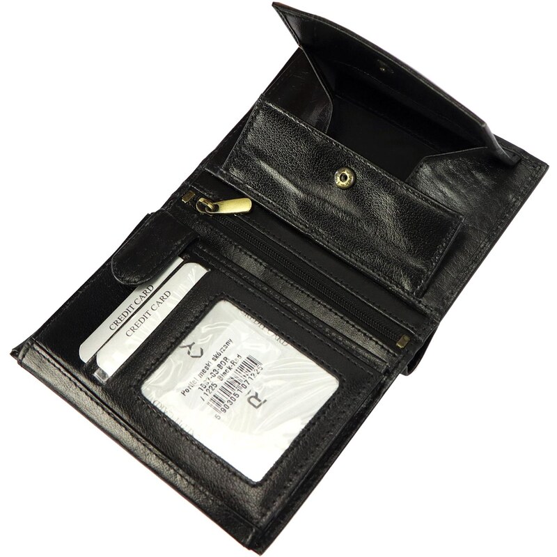 Pánská kožená peněženka Rovicky 1537-03-BOR RFID černá