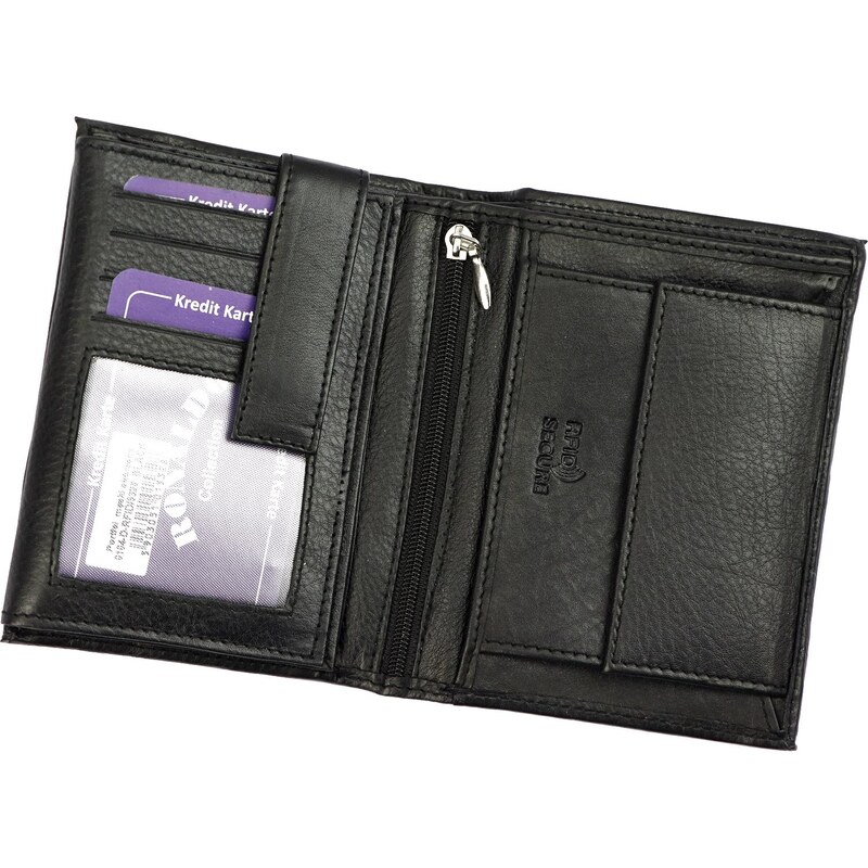 Pánská kožená peněženka Ronaldo 0104-D RFID černá
