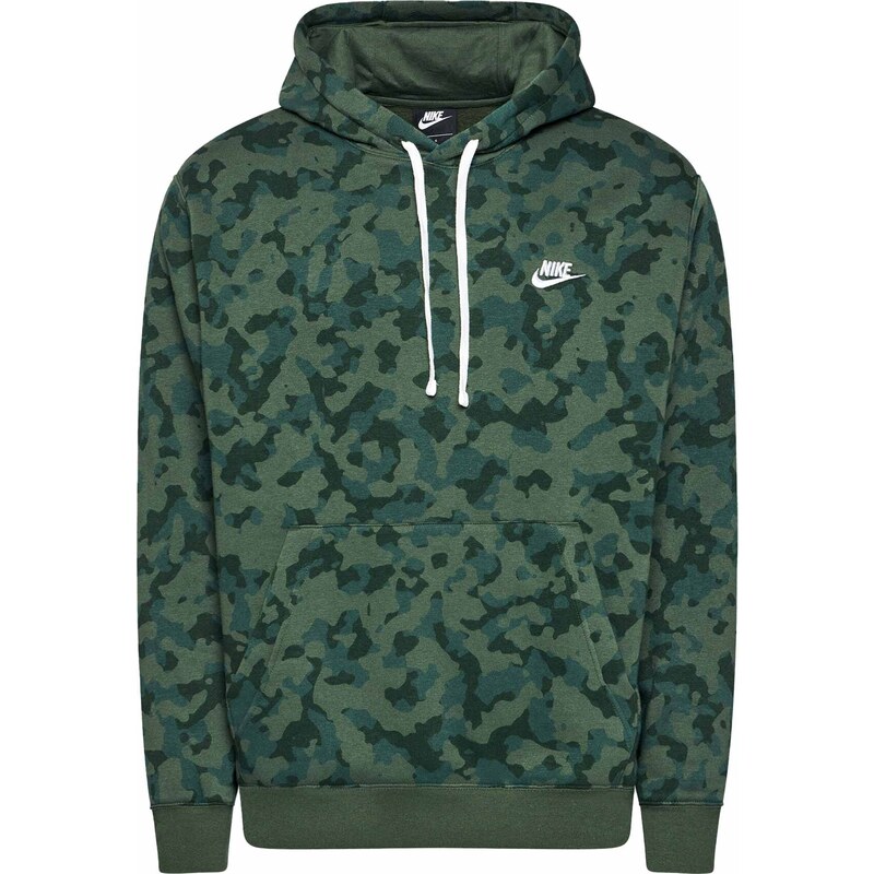 Pánská mikina Nike Club Hoodie Camo Green L - GLAMI.cz