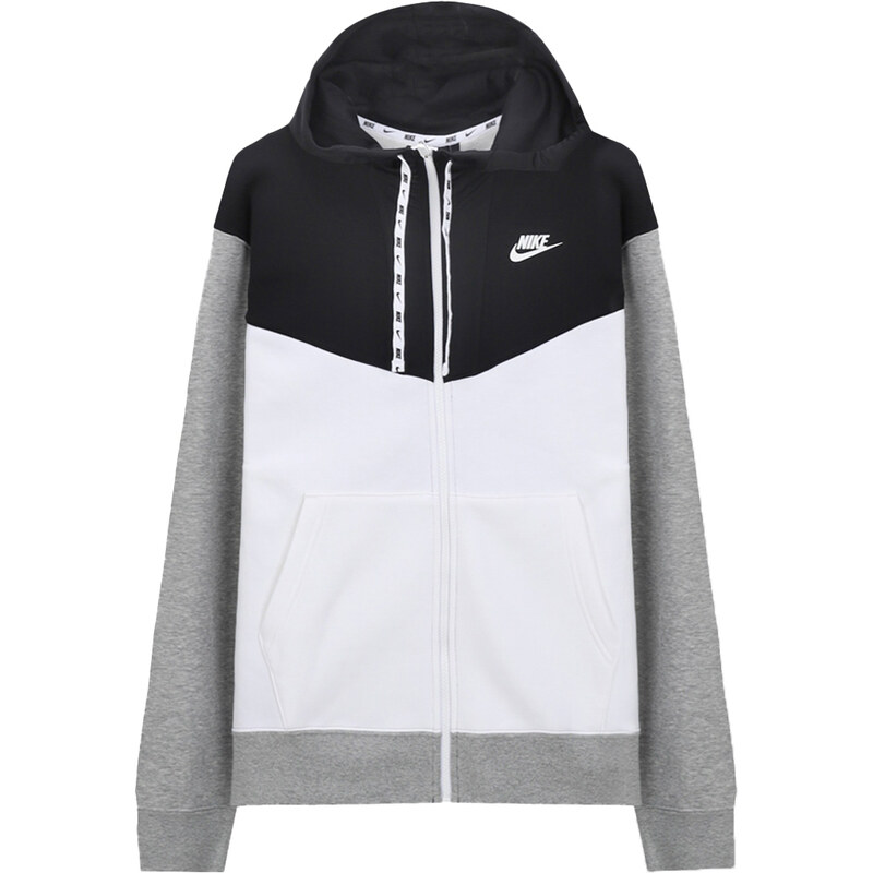 Pánská mikina Nike Men Hybrid Fleece Hoodie Full-Zip Grey
