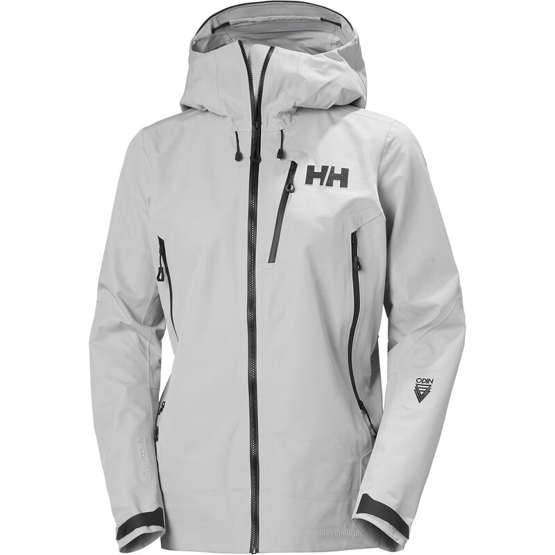 HELLY HANSEN W ODIN 9 WORLDS INFINITY SHELL JACKET Grey Fog