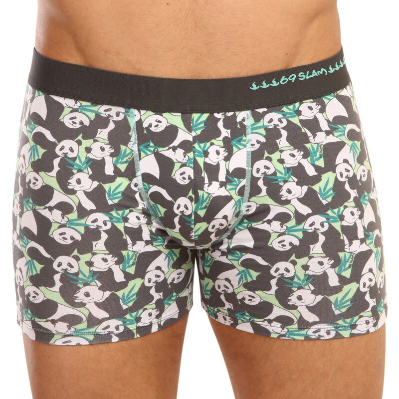 Pánské boxerky 69SLAM fit bamboo panda boo (MPBPBO-BB)