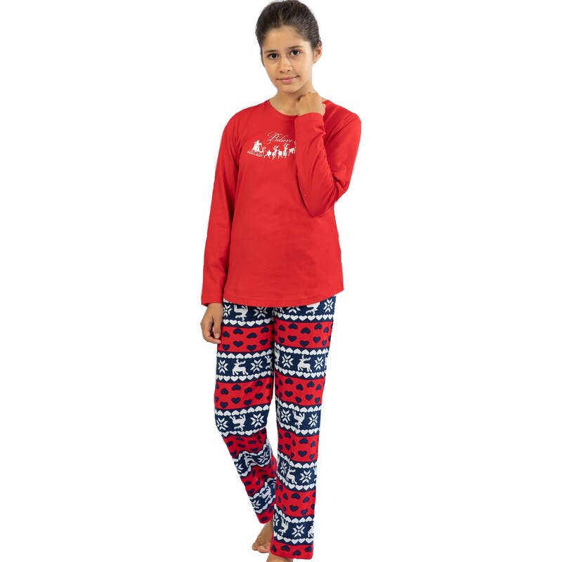 Naspani Dívčí pyžamo Santa Claus Hou Hou Hou! 1F0763
