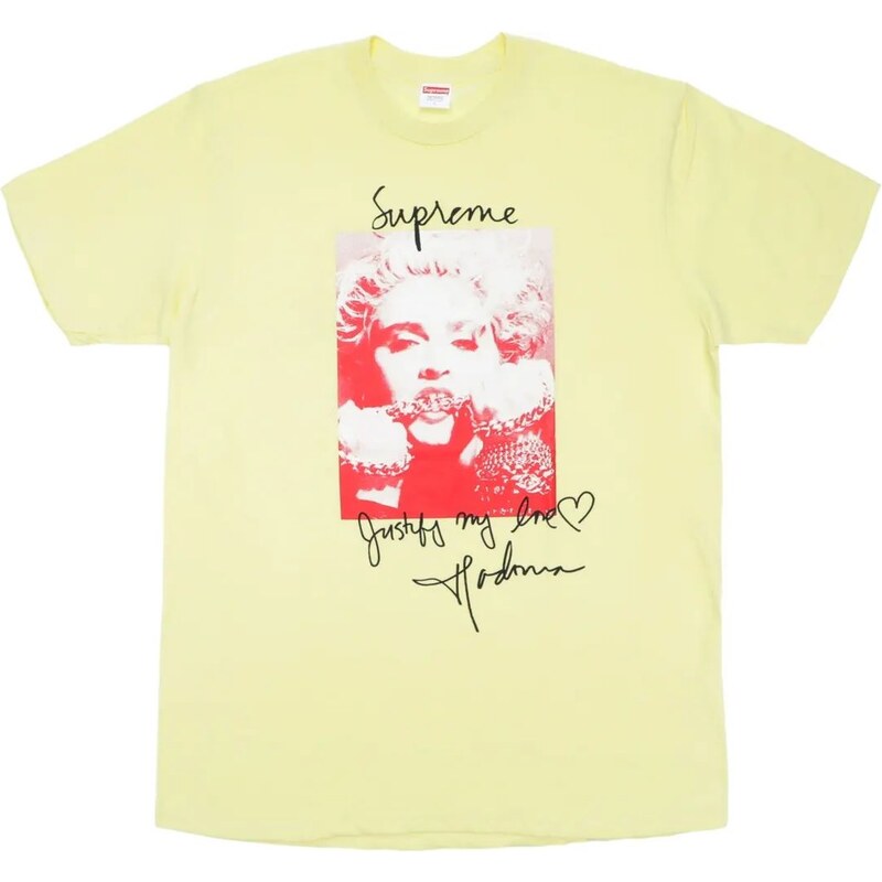 Supreme Madonna Tee Pale Yellow