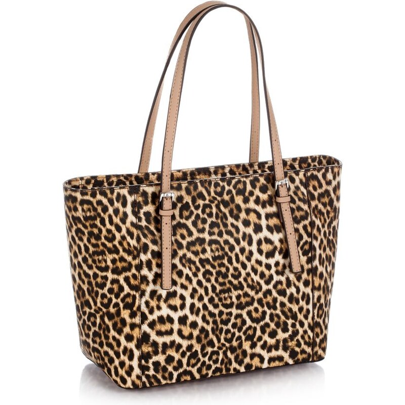 Guess Delaney Small Classic Tote Leopard Bag