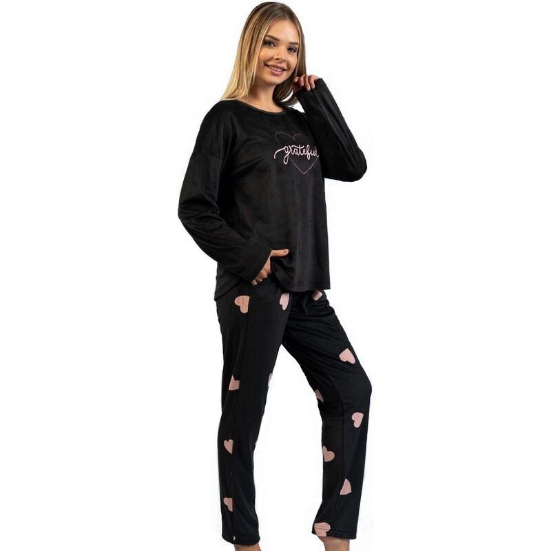 Naspani Pyžamo comfort dámské - sametové - velur 1B1419