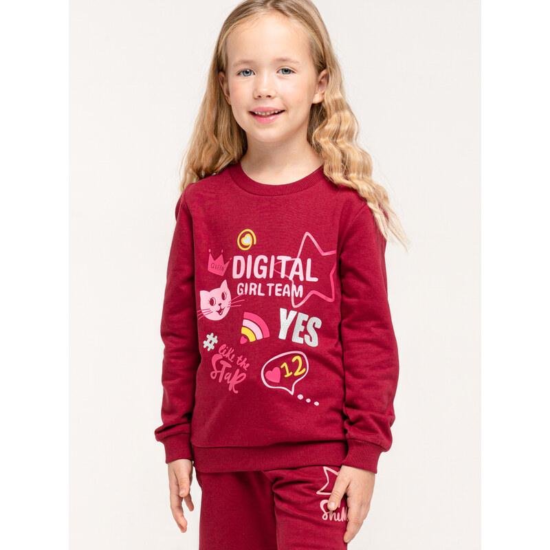 Dívčí mikina - Winkiki WKG 92551, bordo