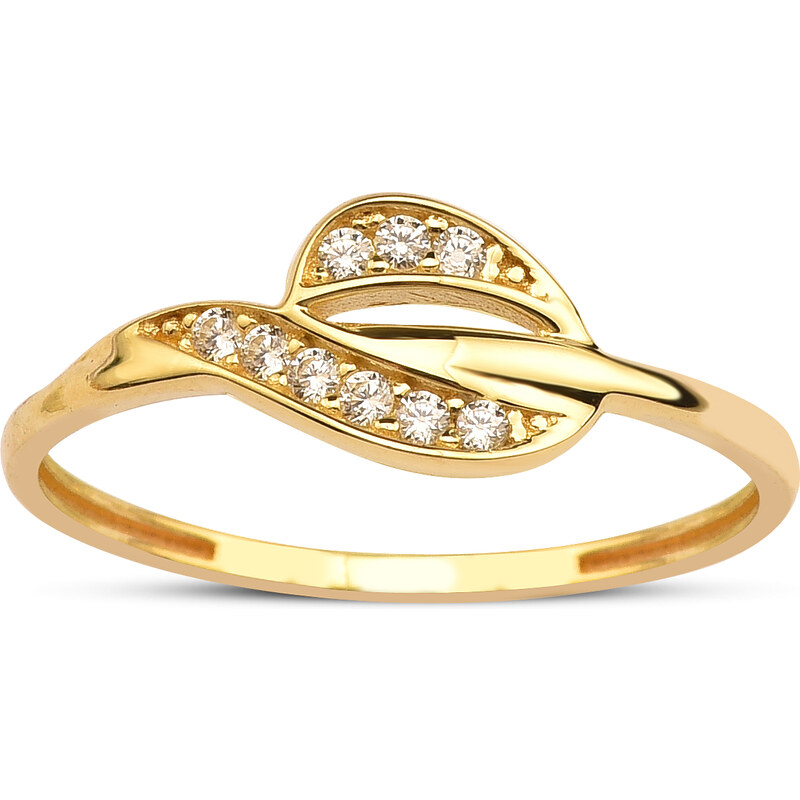 Lillian Vassago Zlatý prsten se zirkony LLV95-GR031