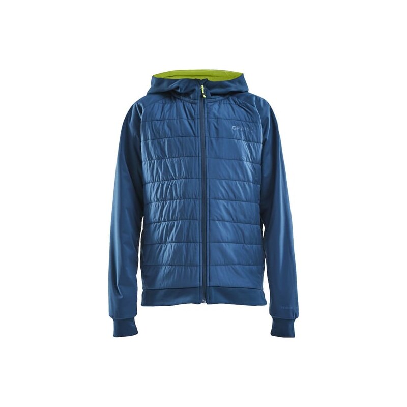 Craft ADV Insulate Hood Jacket Junior Beat blue dětská bunda modrá/žlutá 146/152