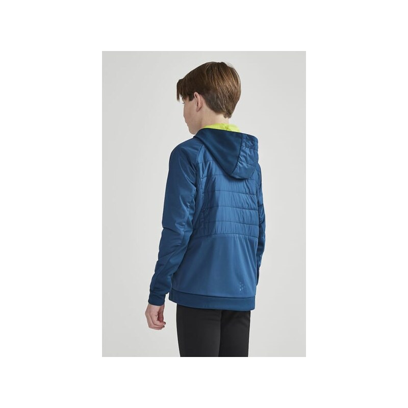 Craft ADV Insulate Hood Jacket Junior Beat blue dětská bunda modrá/žlutá 146/152