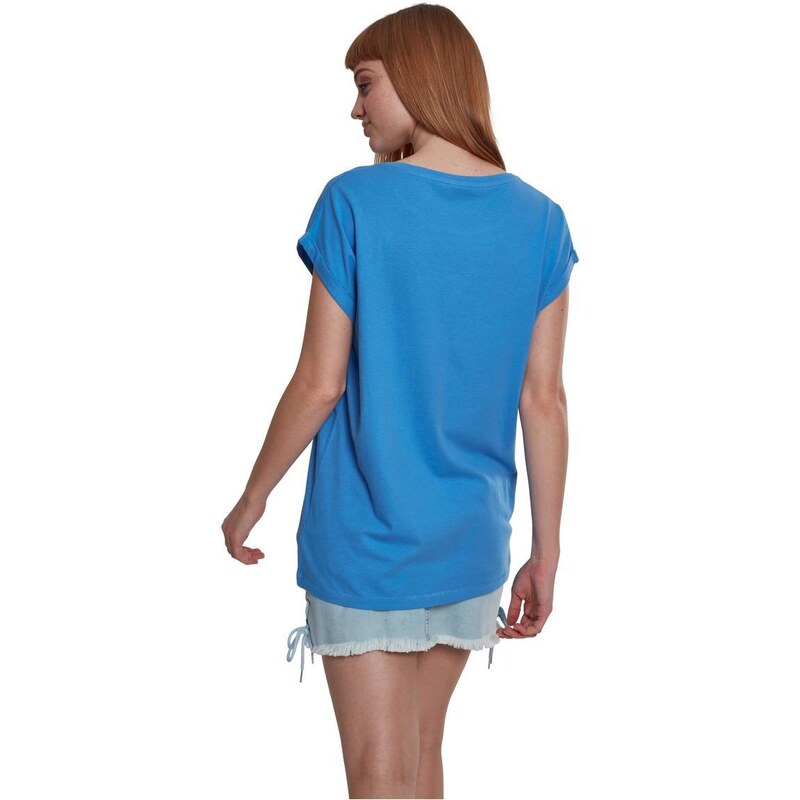 UC Ladies Dámské triko s prodlouženým ramenem horizontálně modré