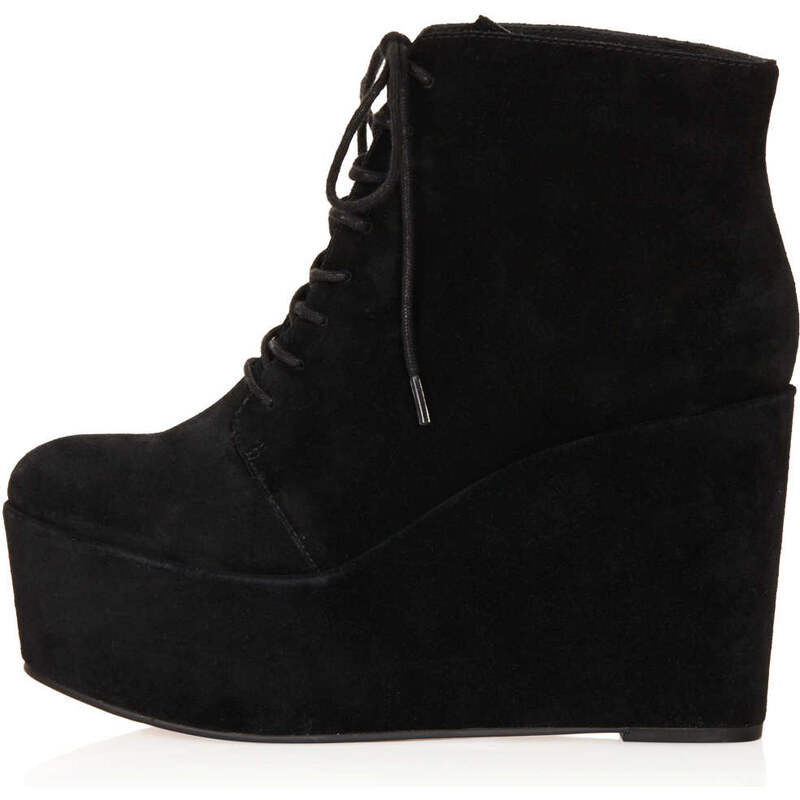 Topshop ALFF Lace Up Wedge Boots