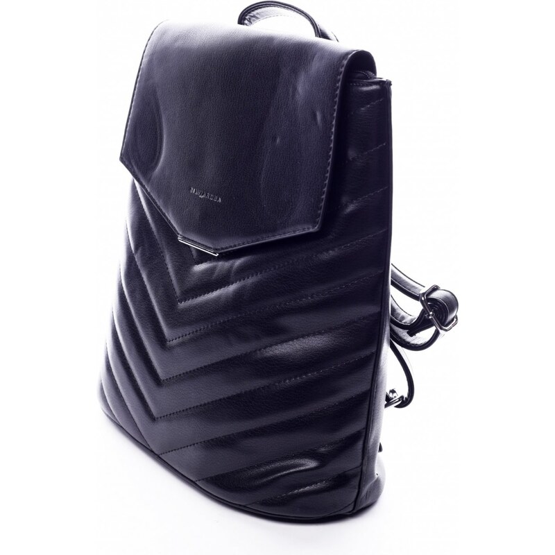 Silvia Rosa Dámský koženkový batůžek s prošíváním Lilac černá