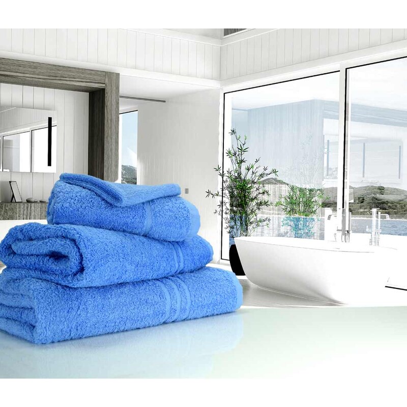 Froté ručník LinenHall Blue Label 500 gsm Mediterranean (modrá)