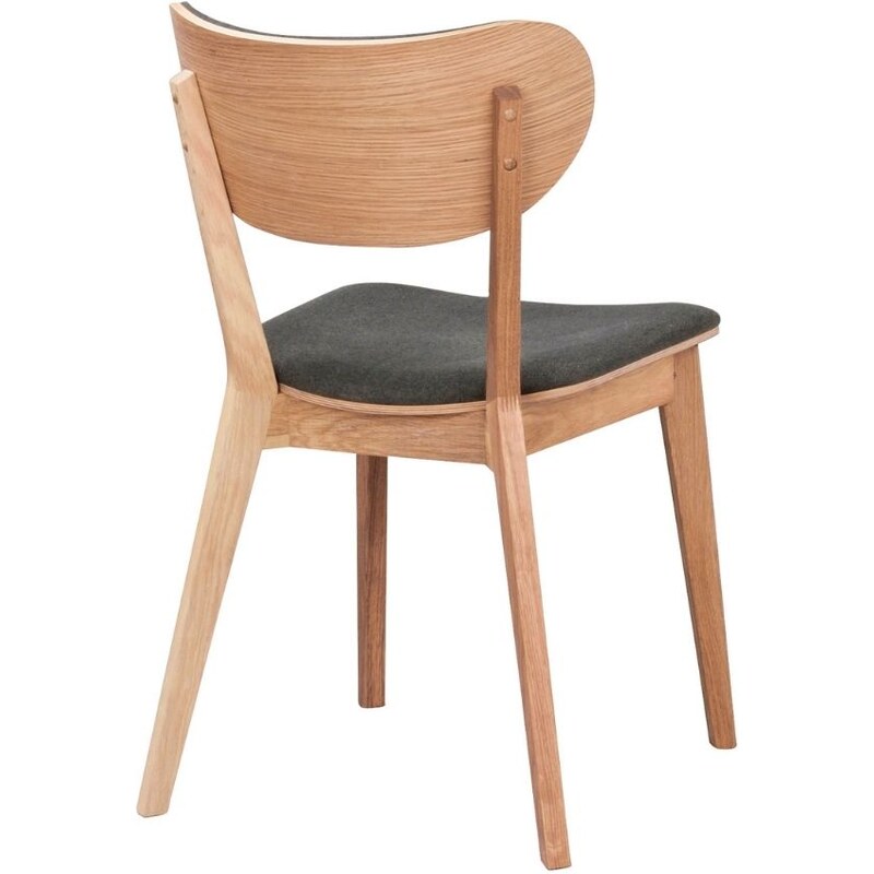 Dubová jídelní židle ROWICO KATO s tmavě šedým sedákem