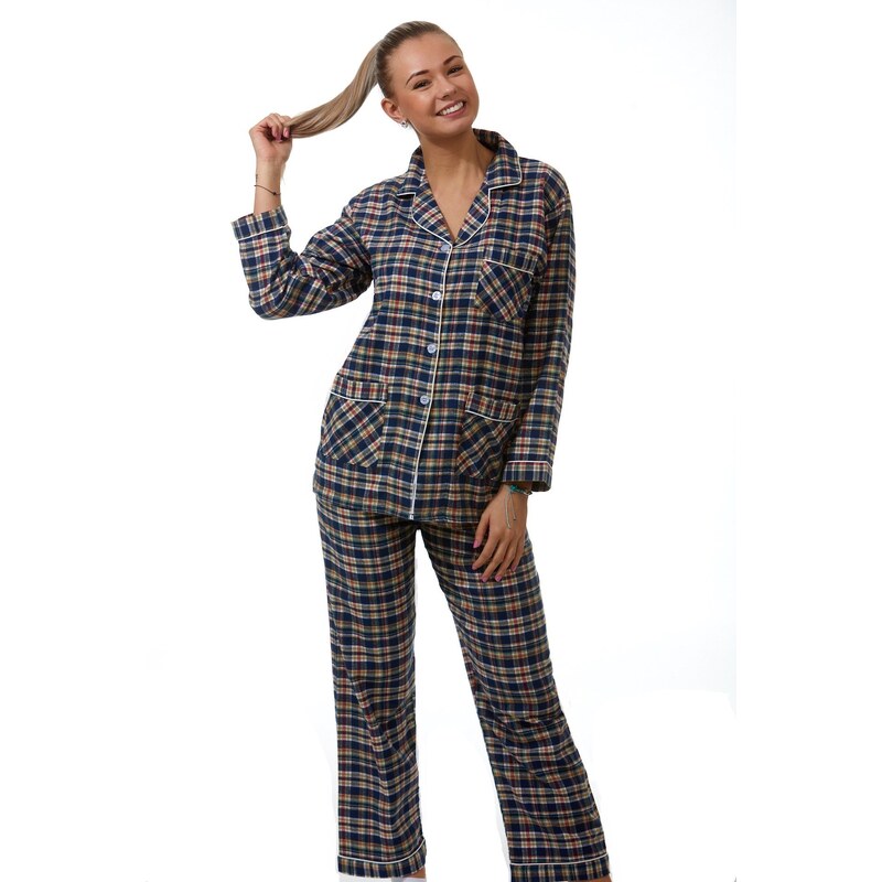 Naspani Elegantní pyžamo pro ženy - flanel 1DF0010