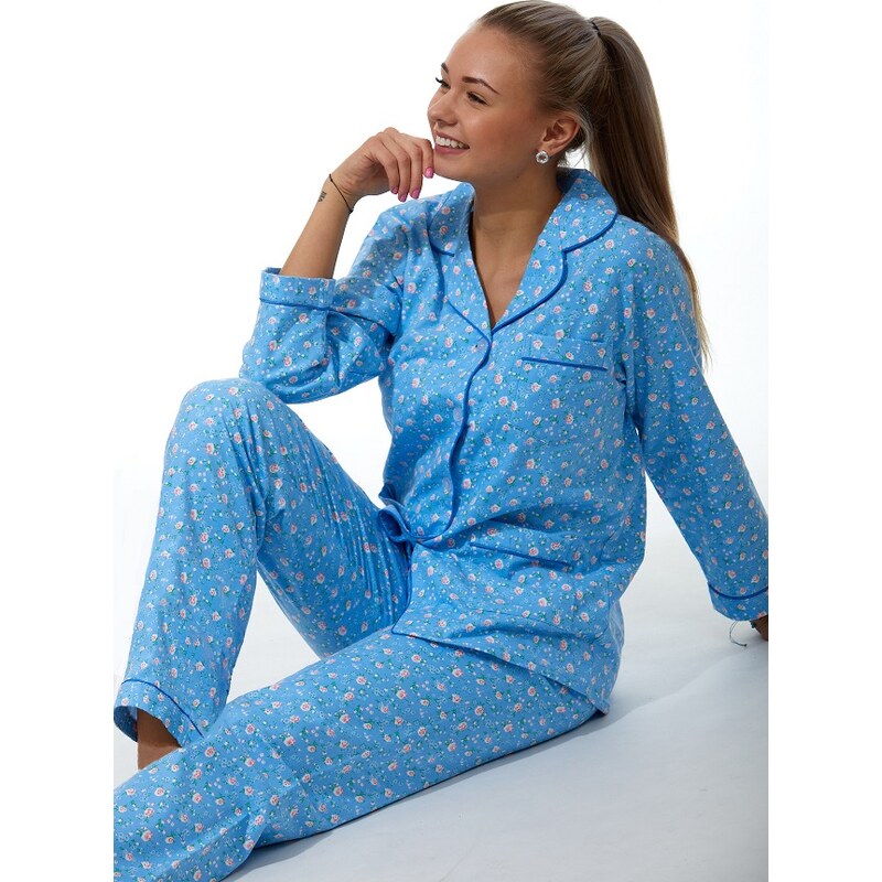 Naspani Elegantní pyžamo pro ženy - flanel 1DF0005