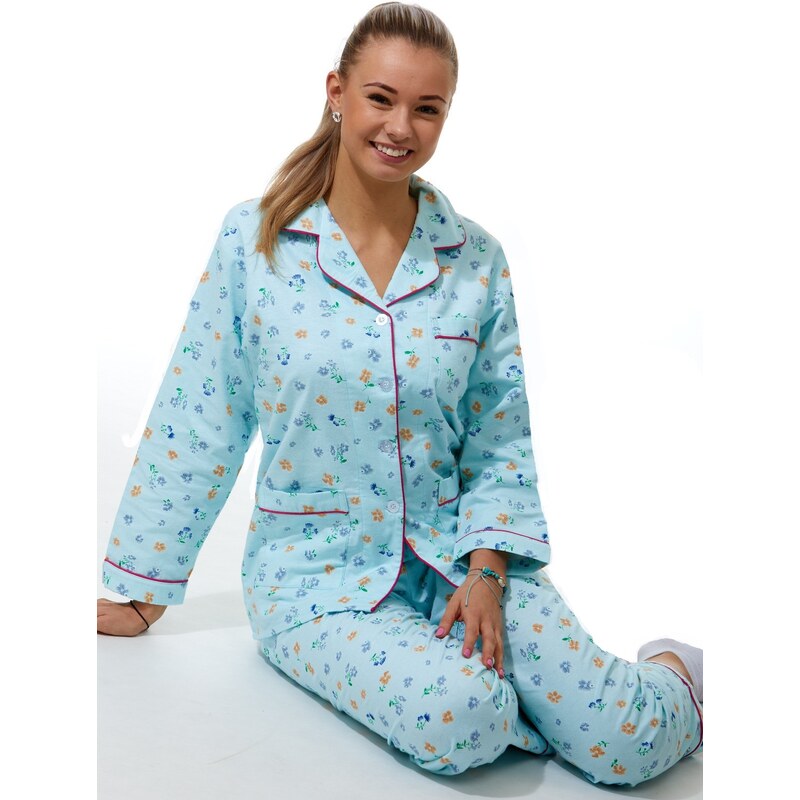 Naspani Elegantní pyžamo pro ženy - flanel 1DF0009