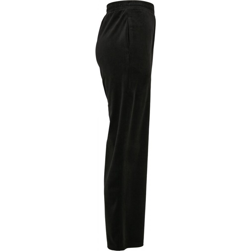 Dámské tepláky Urban Classics Ladies High Waist Straight Velvet Sweatpants - černé