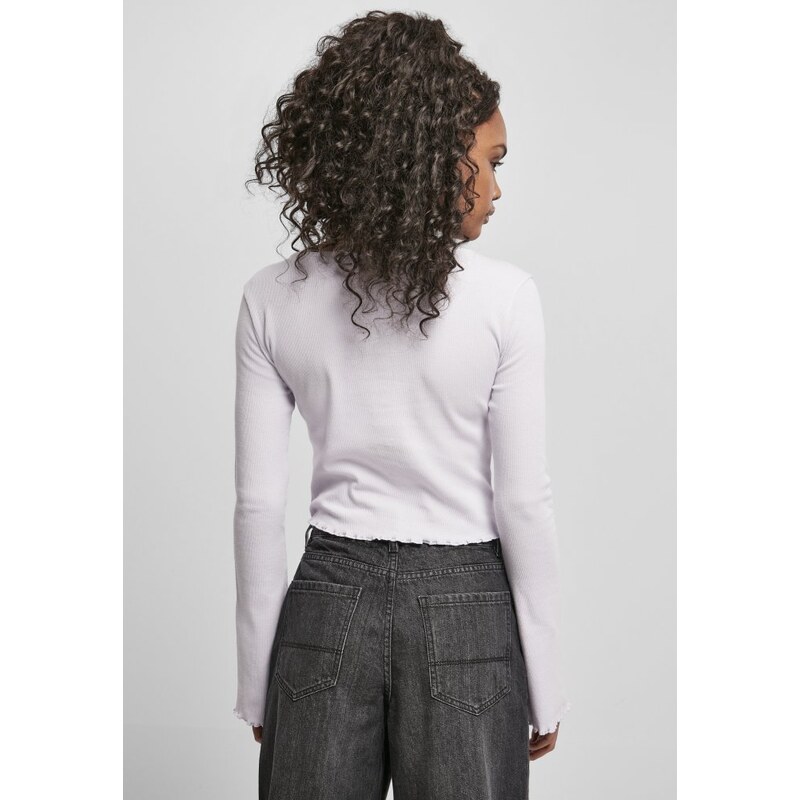 URBAN CLASSICS Ladies Cropped Rib Cardigan - softlilac