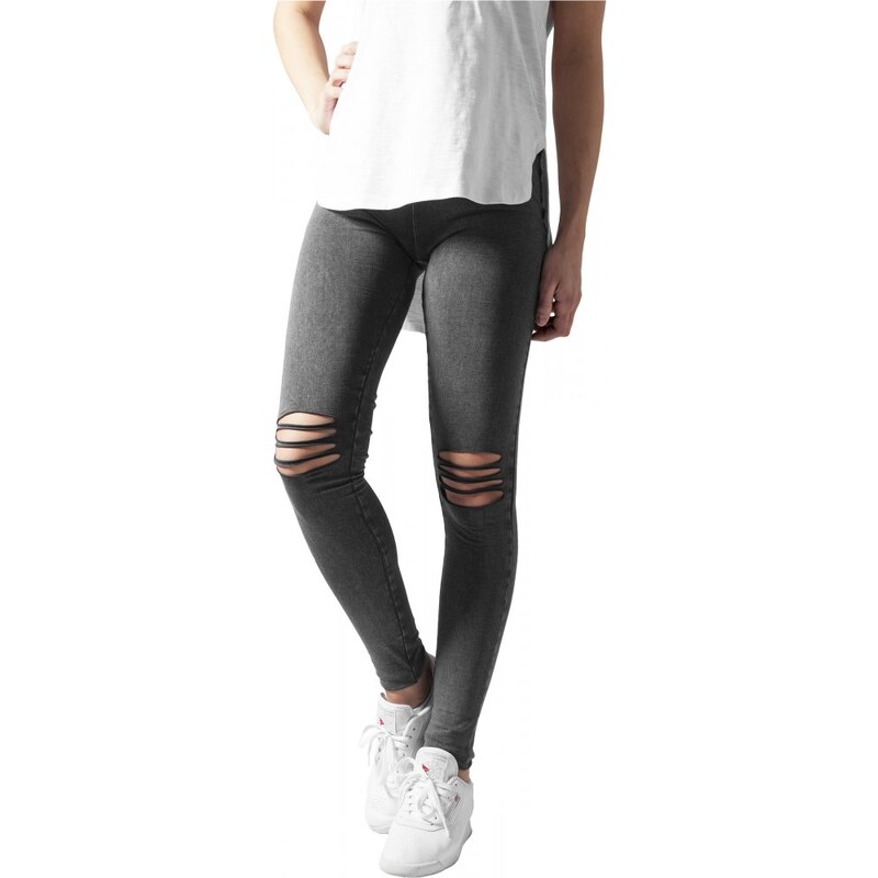 URBAN CLASSICS Ladies Cutted Knee Leggings