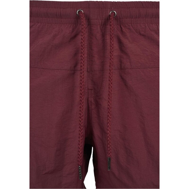 Pánské koupací kraťasy Urban Classics Block Swim Shorts - cherry